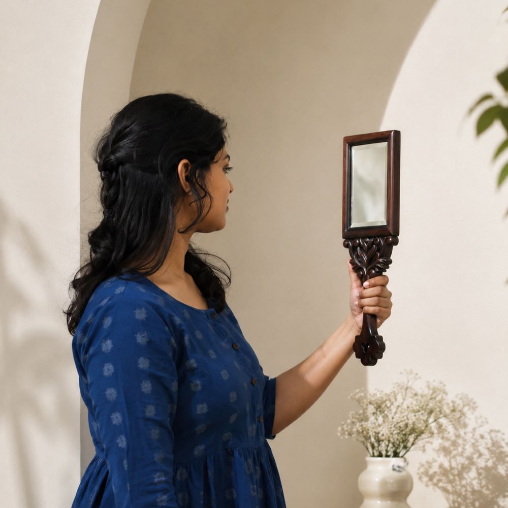 Chettinad Handheld Mirror