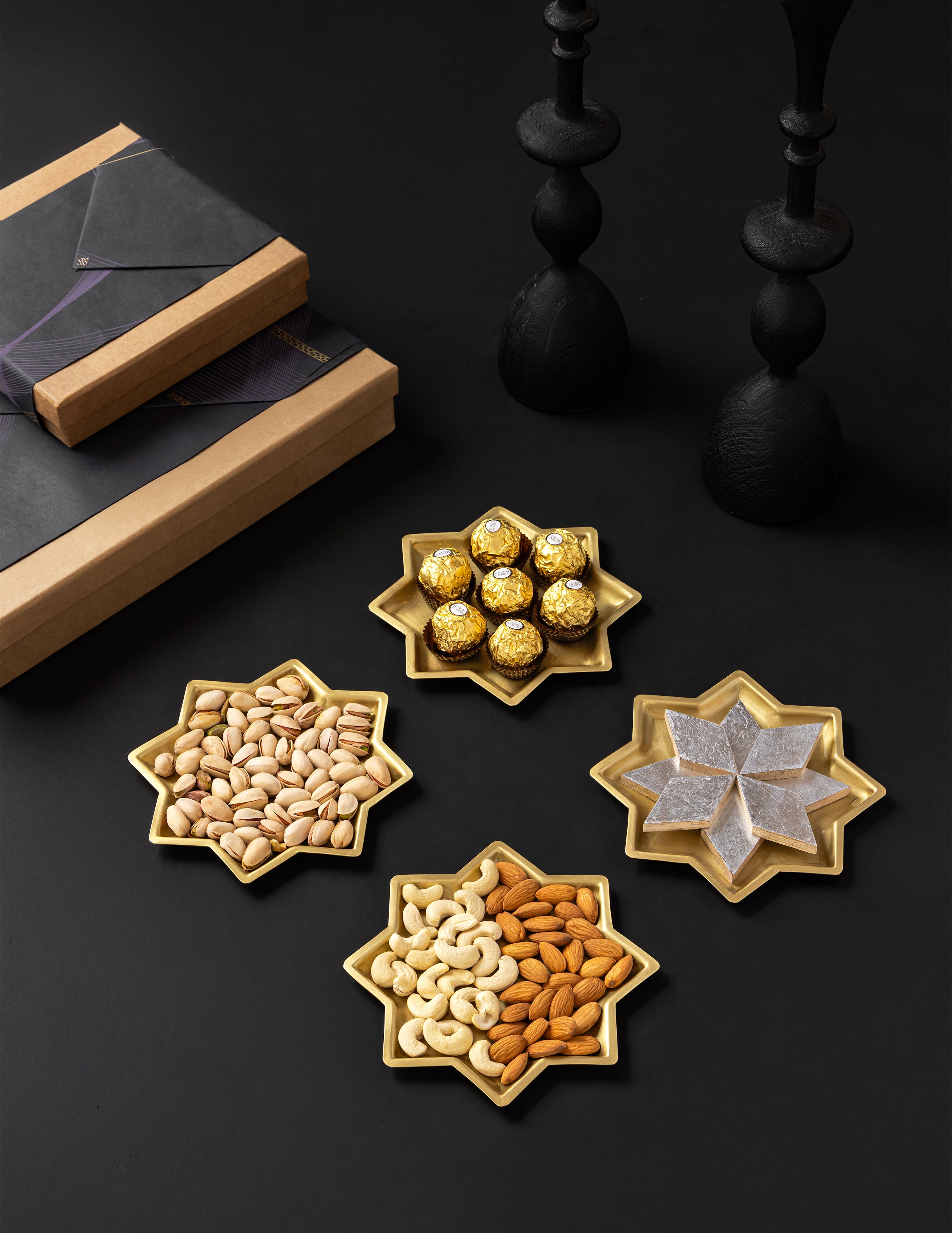 8 Point Star Plate Sona Set of 4