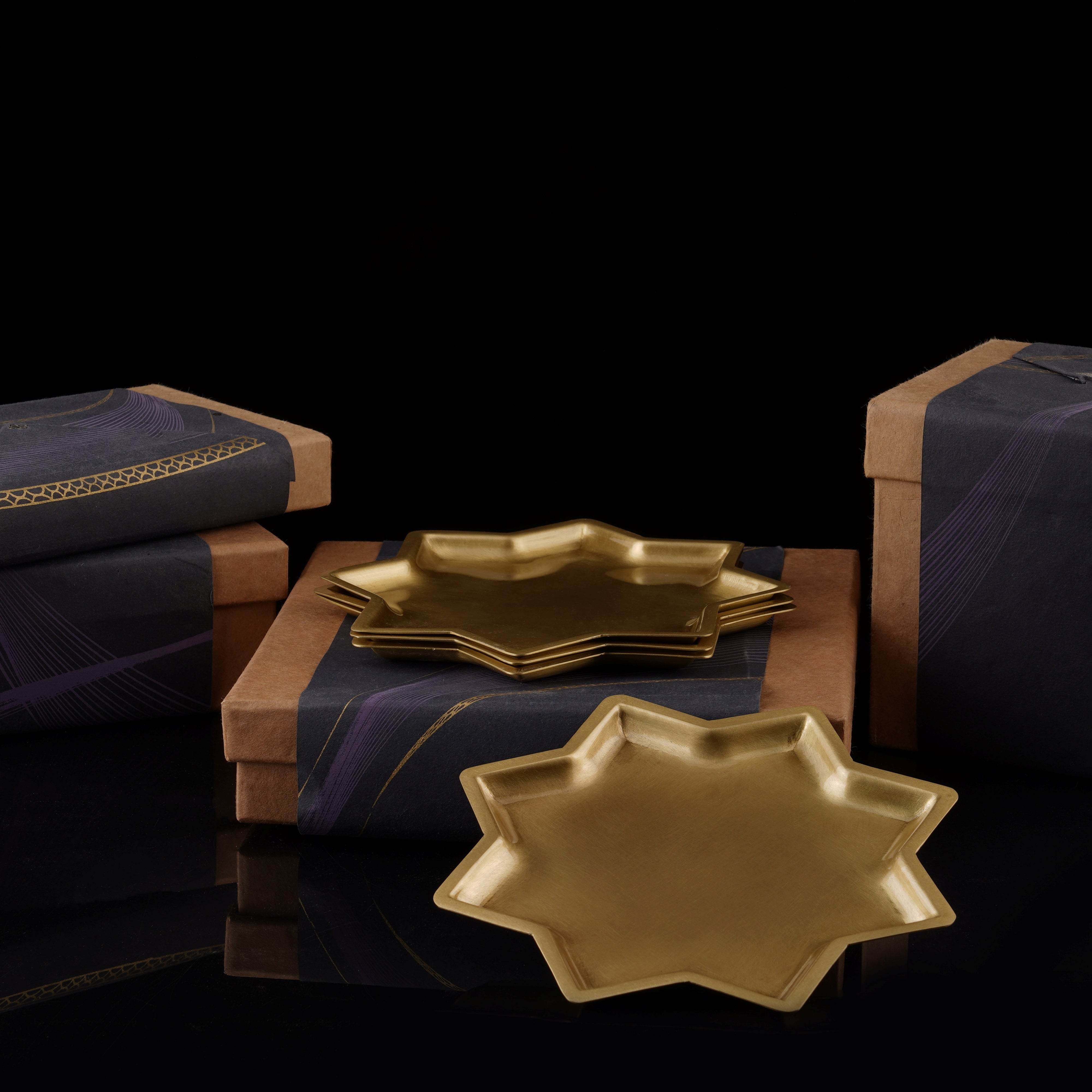 8 Point Star Plate Sona Set of 4