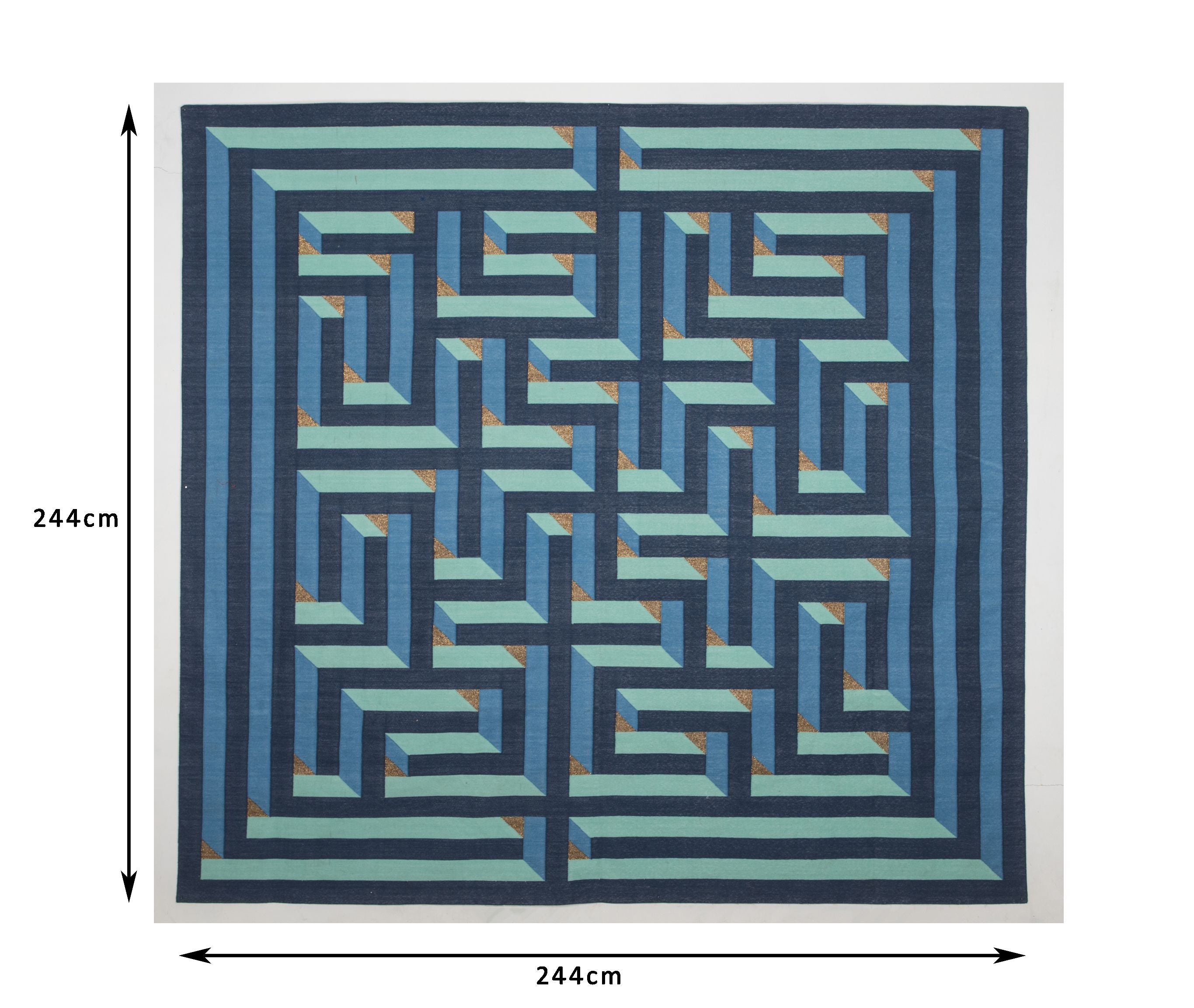 Amaze Dhurrie DEEG Square 8'x8'