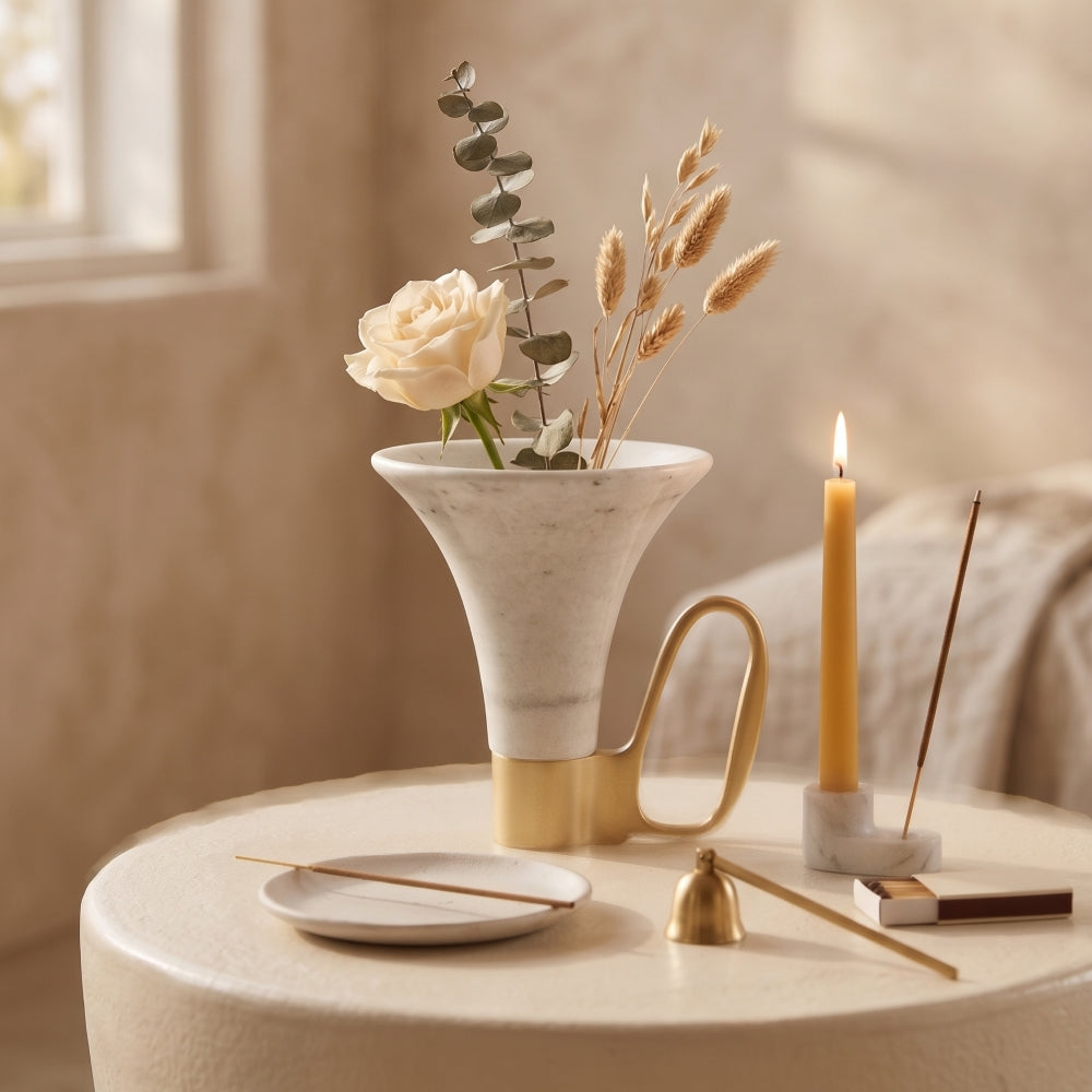 Aru Vase, Candlestand & Incense Holder