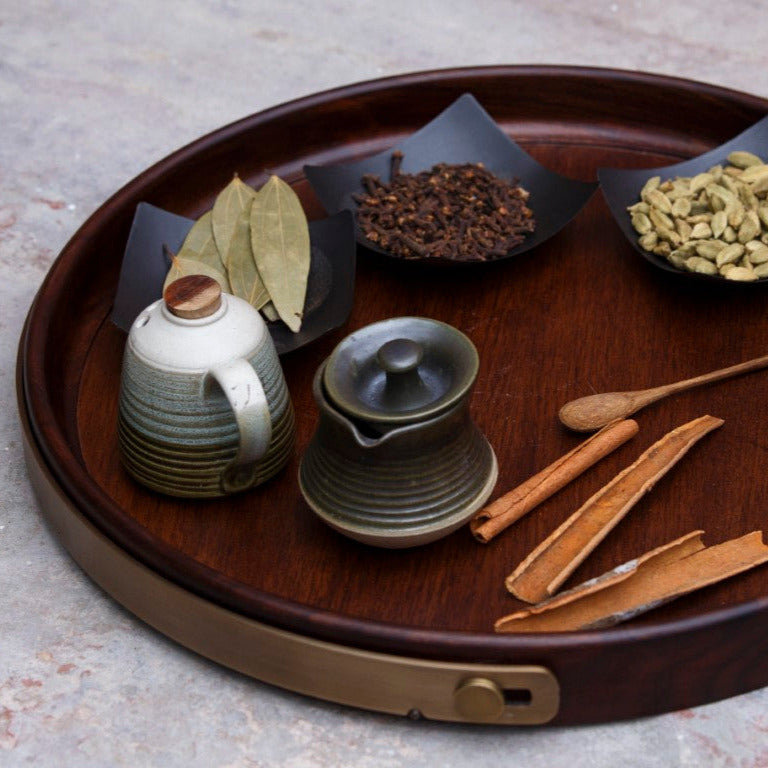 Brass Band Round Tray