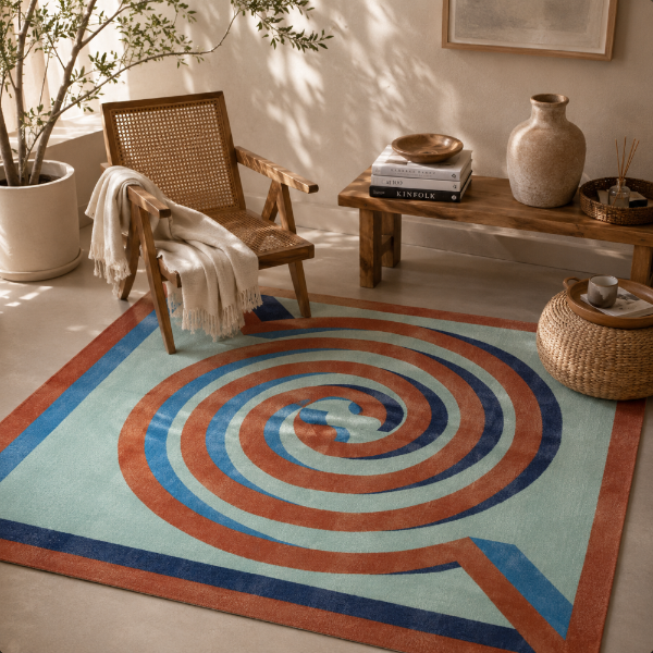 Amaze Dhurrie MANDU Round 6'x6'