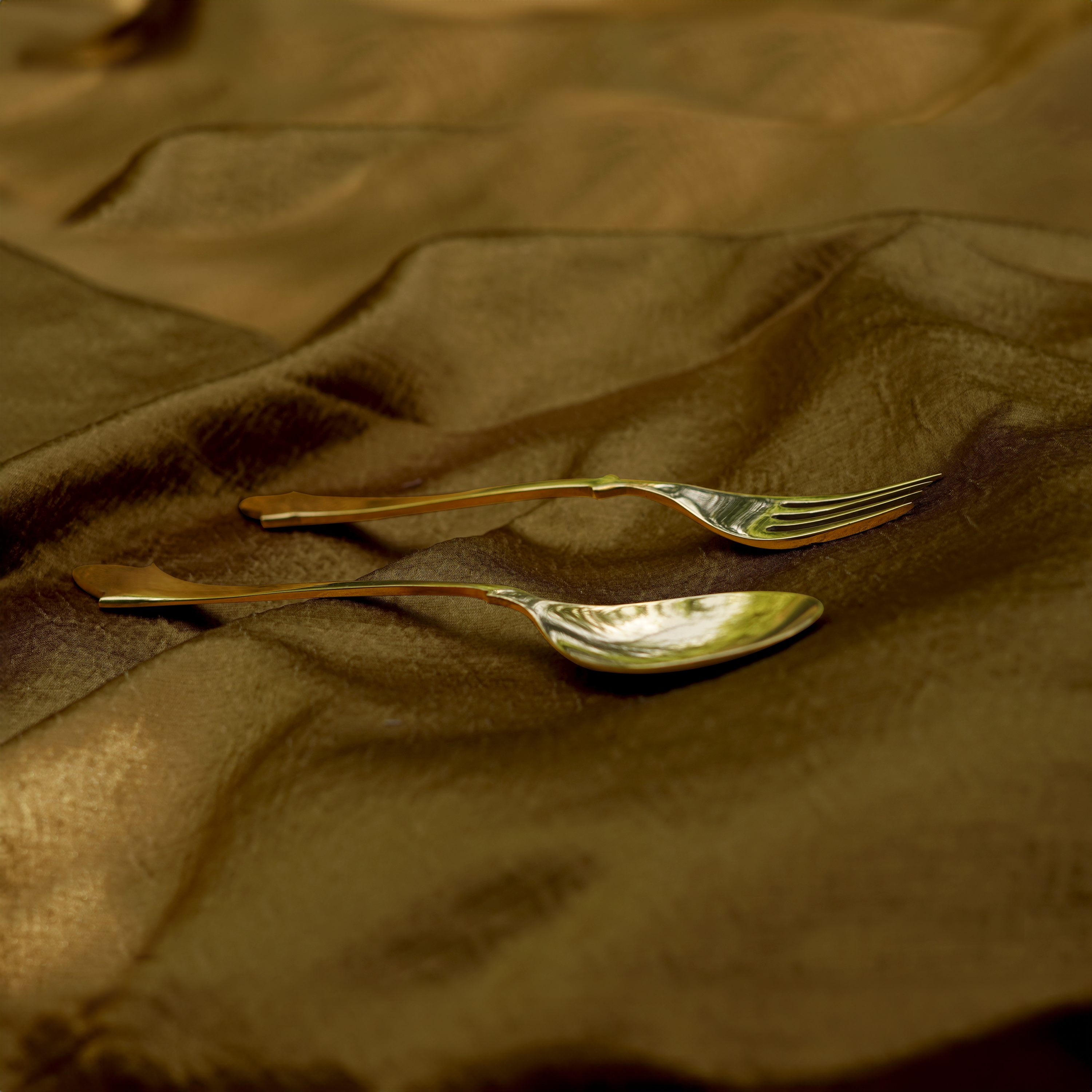 Crescent Spoon and Fork set