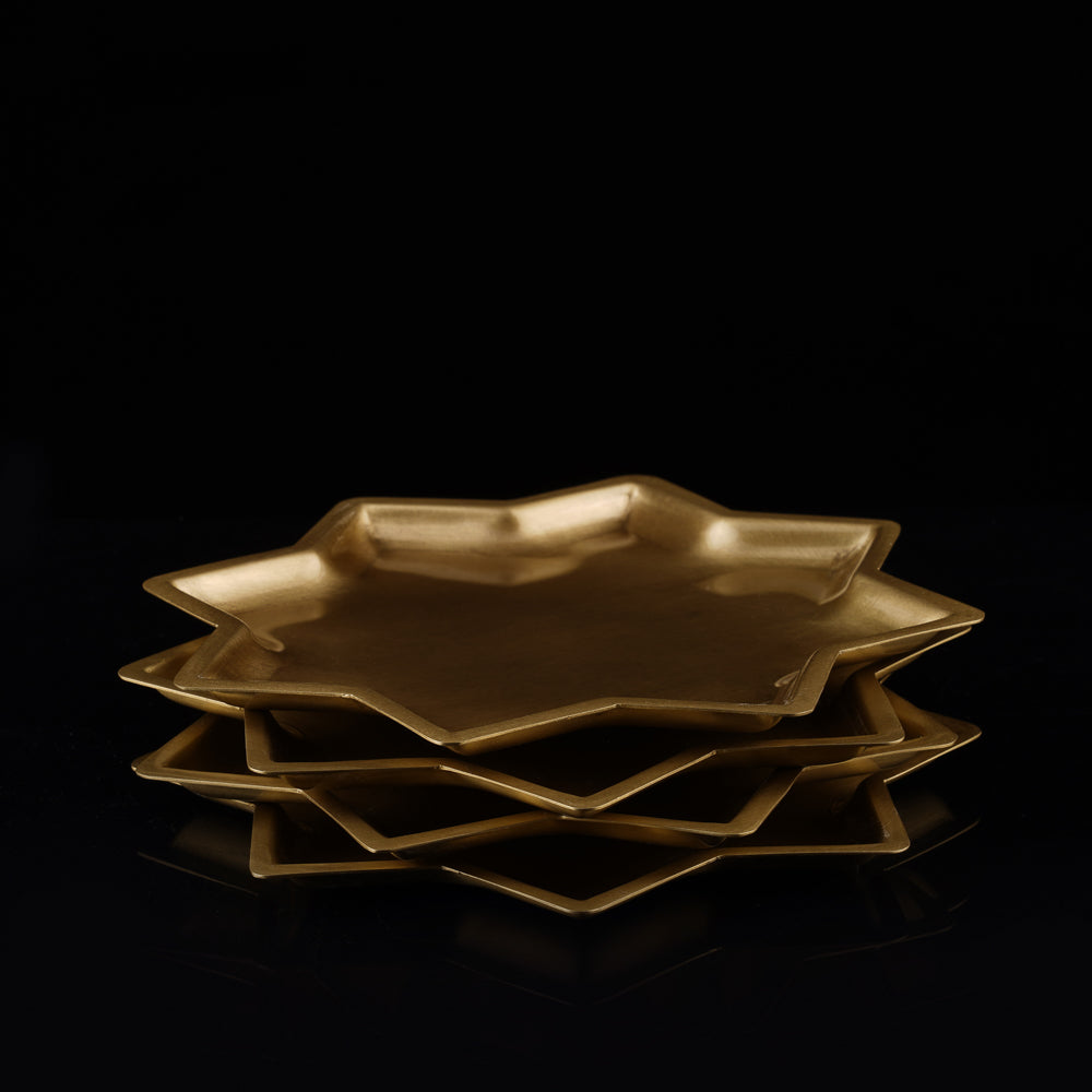 8-Point Star Plate Sona Set of 4