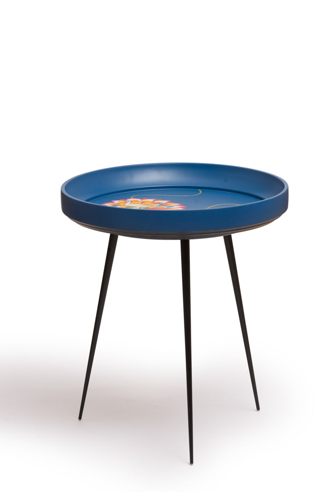 Kalam Table The Egret on Rainbow Lotus Yantra