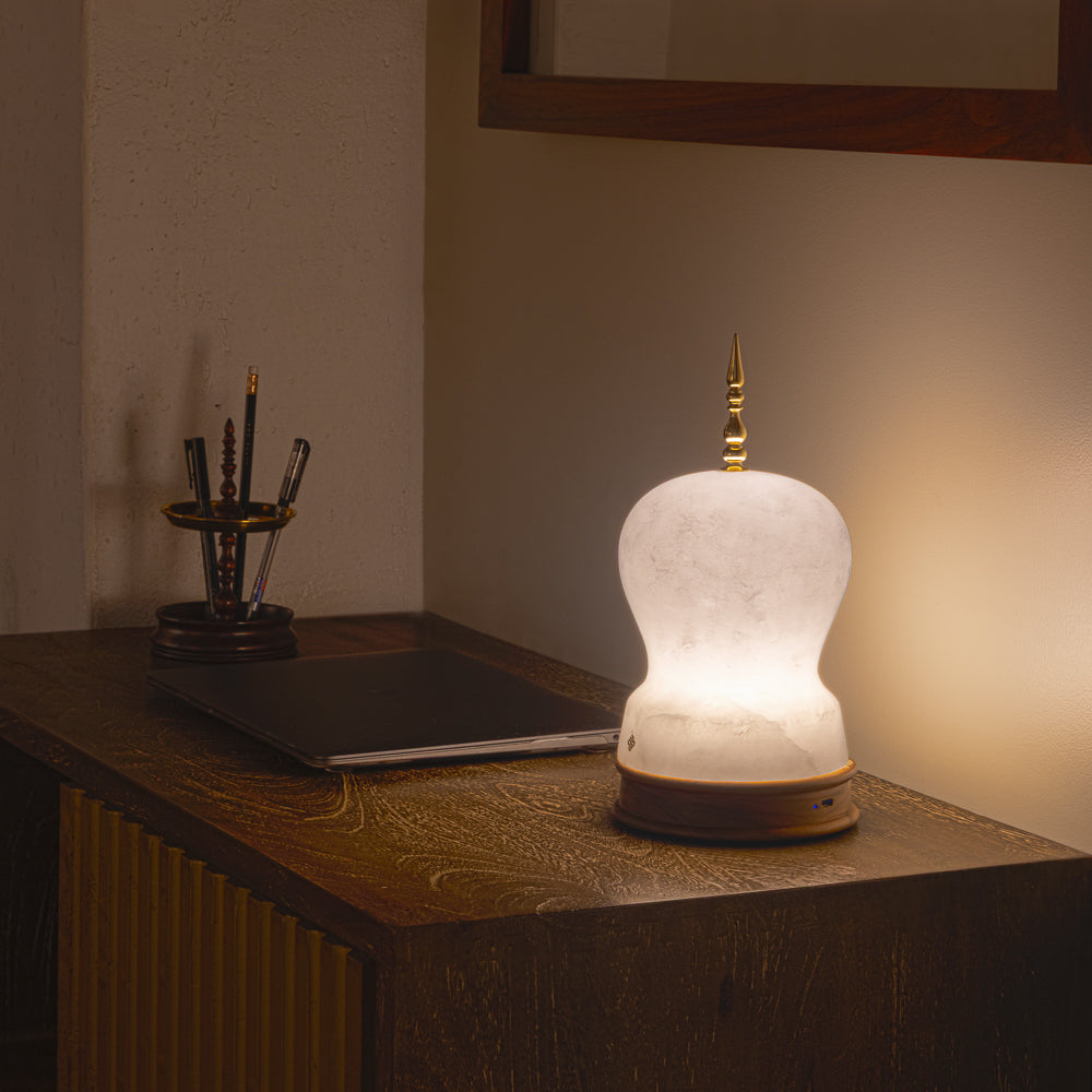 Konark Portable Lamp Alabaster
