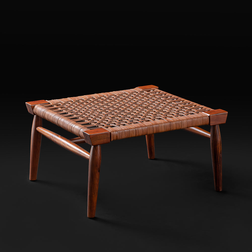 Leather Strap Foot Stool