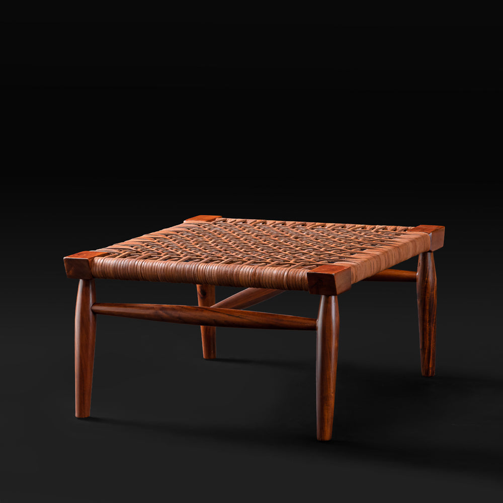 Leather Strap Foot Stool