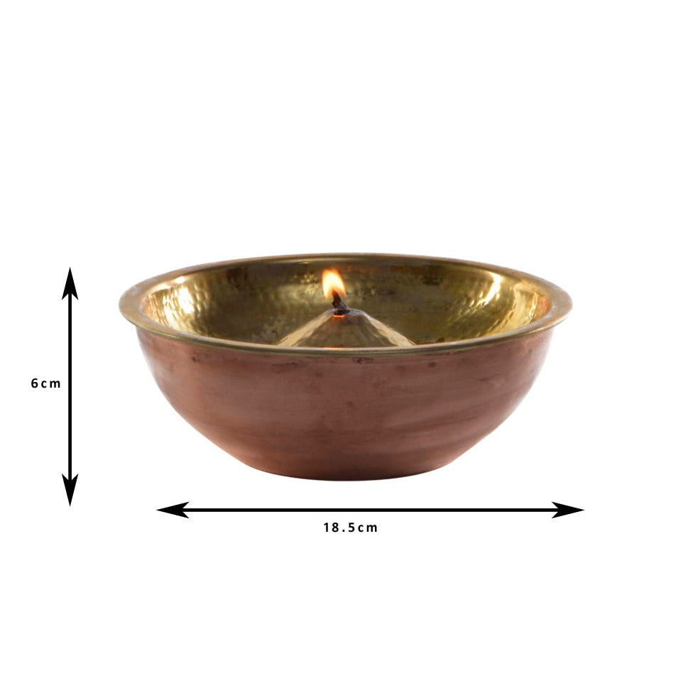 Lift Top Lau Diya Br Oil Lamp Copper Brass Fiberglass wick Handbeaten Ditachable Top Decor Lighting Fragrance Table top