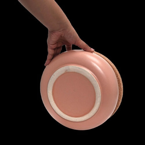 Stack Bowl 8" High with Lid- Peach