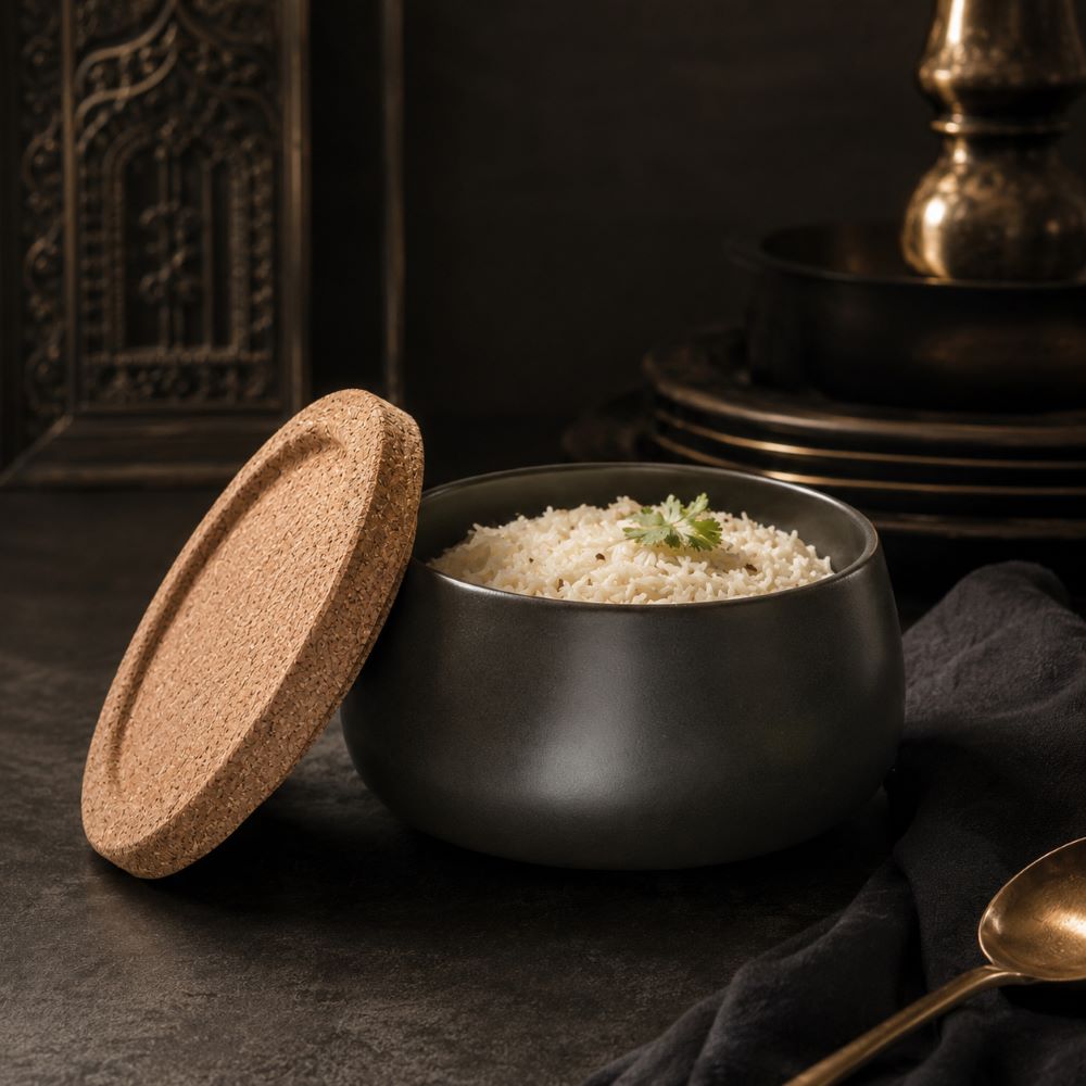 Stack Rice Bowl with Lid- Gray