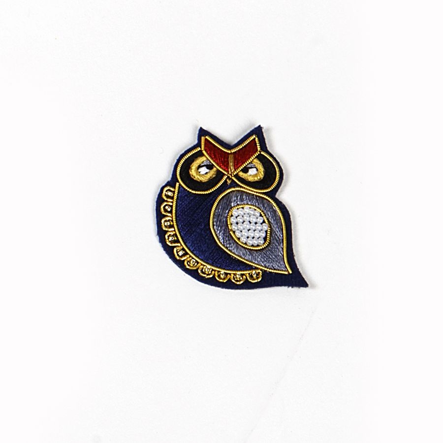 Zardozi Brooch: Ullu ka Pattha! ('Wise' Owl)
