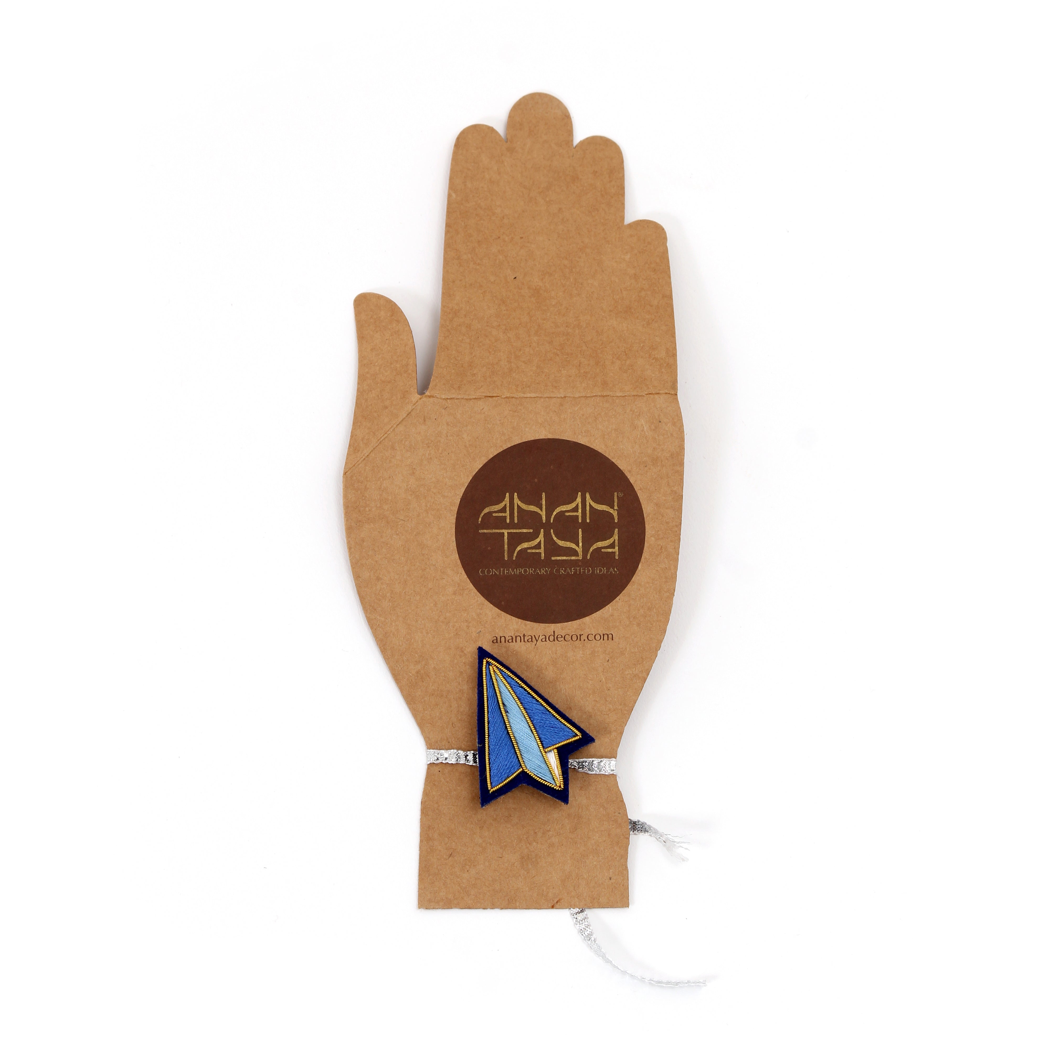 Zardozi Brooch & Rakhi: Udan Khatola (Paper Plane)