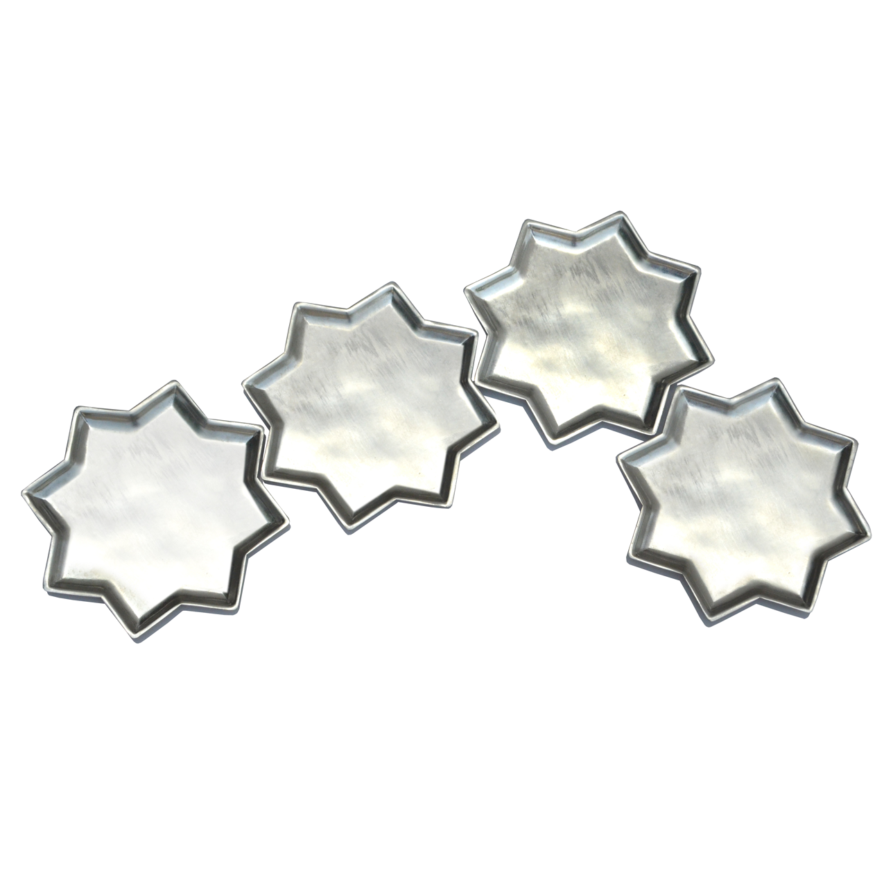 8 Point Star Plate With Kalai Set of 4 Brass stamping Home Objects serving Dining Diwali Eid Luxurious/Refined Festive Hospitality home decor, home decor plates, wall decoration