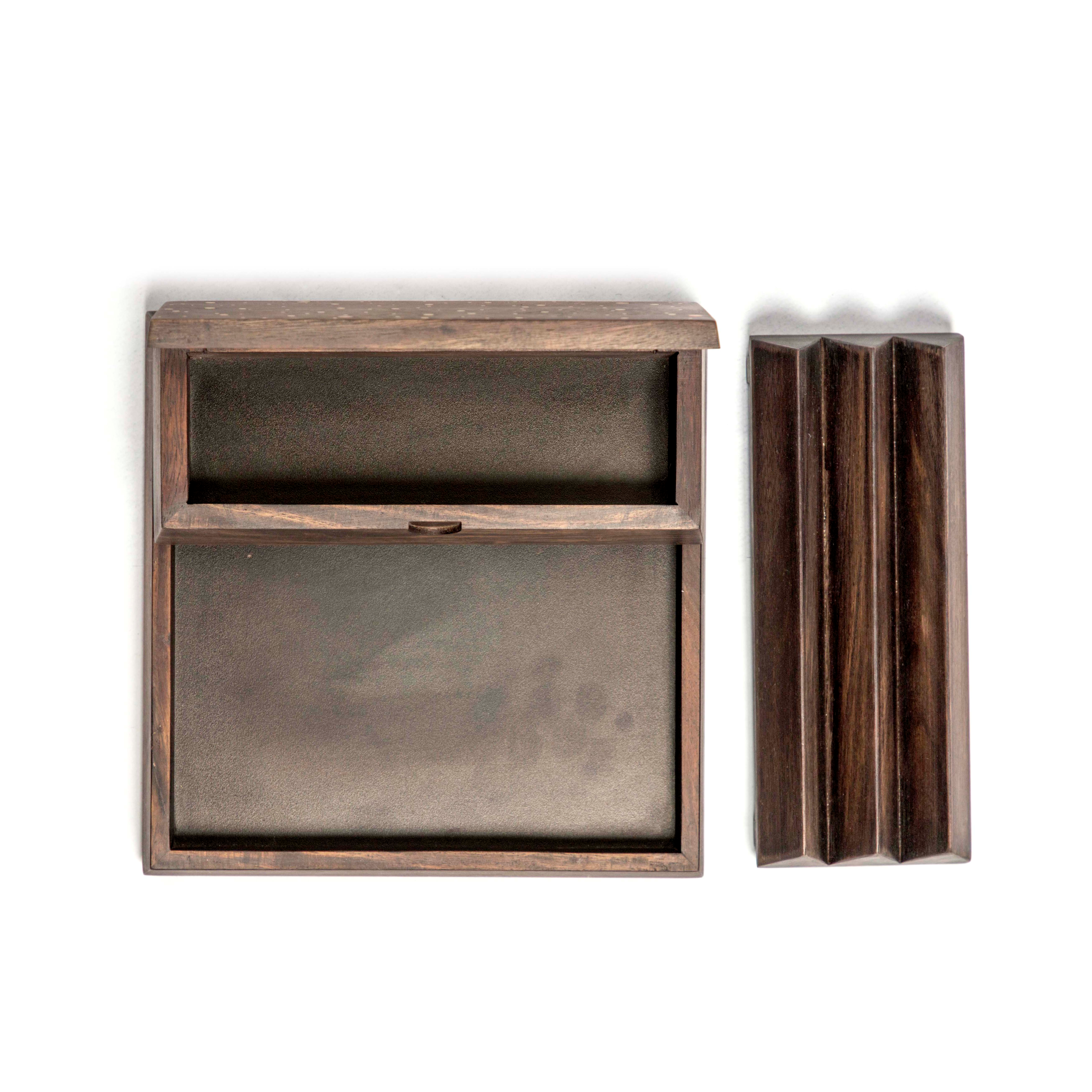 Cassini Desk Caddy 9"x9" , Stationery , Table top , Taarkashi, table organiser, wooden , ancient, crafted