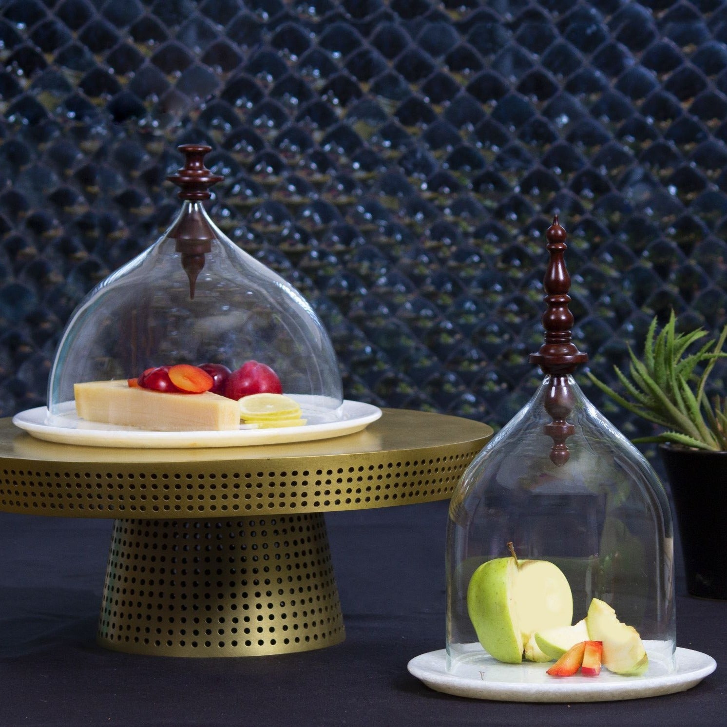 Closh Home Objects , Dining , Serving, glass sheesham wood Table top, glass transparent closh