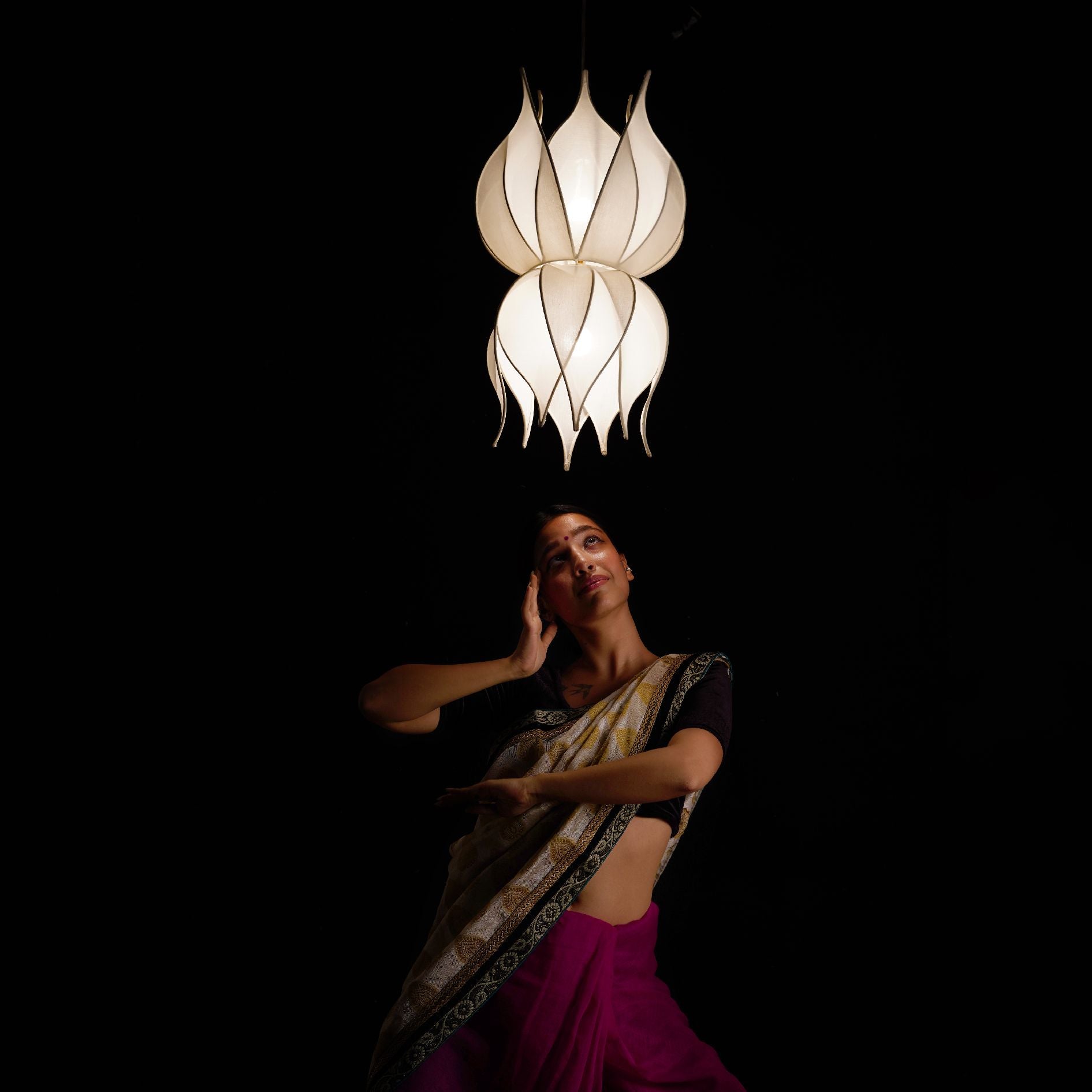Double Lotus Pendant Lamp