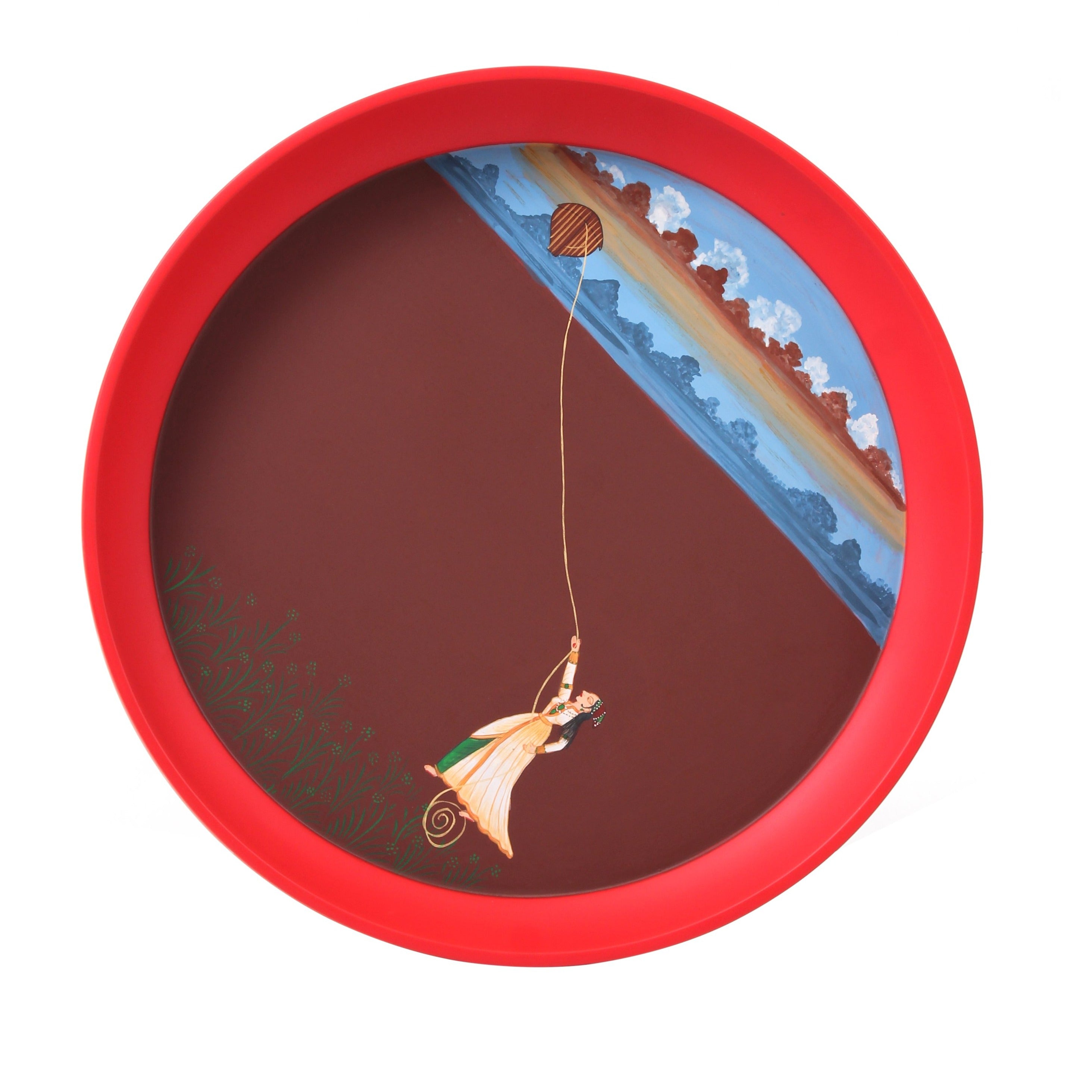 Kalam Table Chintz Bel Hand painted Miniature, painted table, stool, home decor item, table, handcrafted, vintage, hand tuned stool, wooden, print, classic, detachable legs table