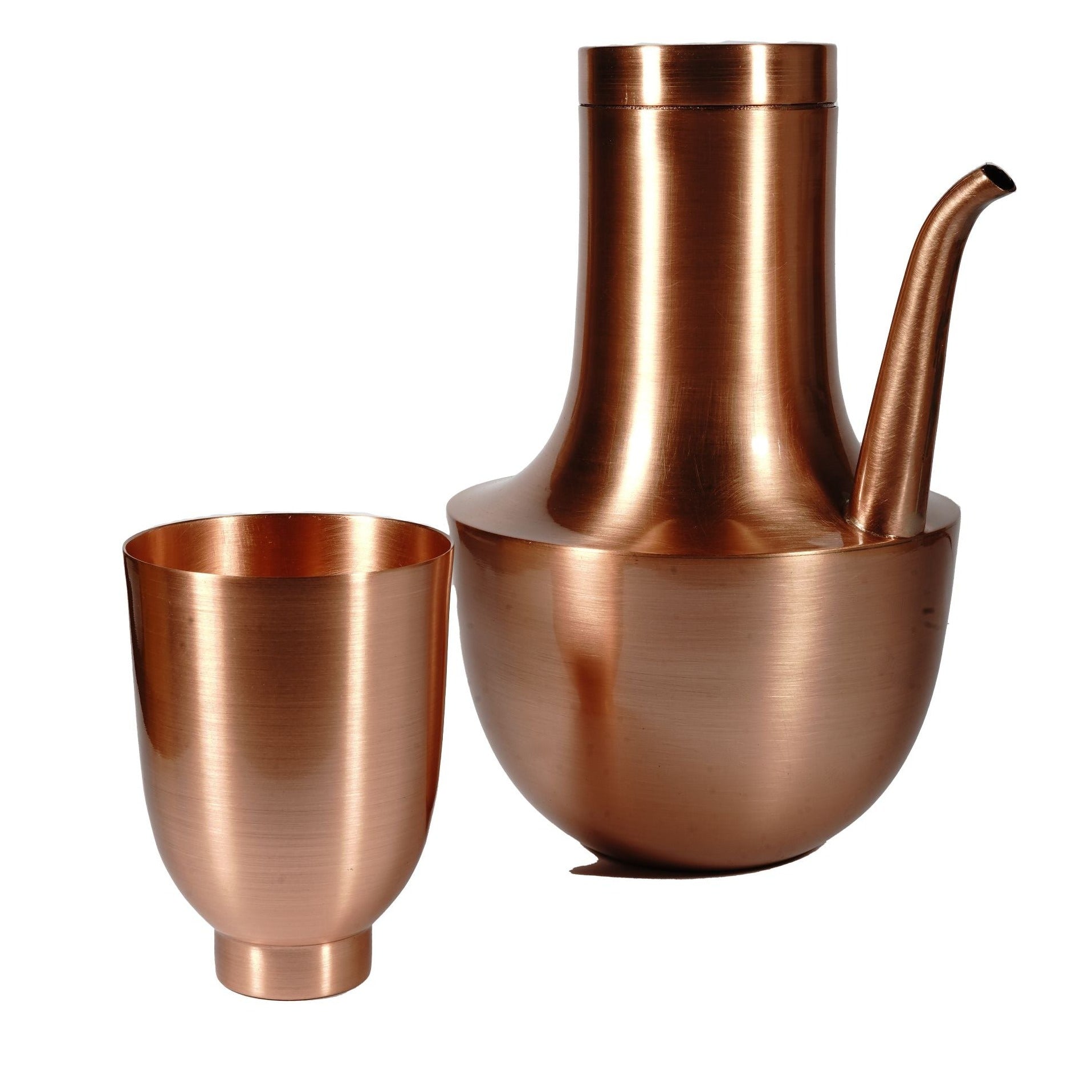 Siya Copper Glass set of 2 Decor Serving & Dining Metal Craft