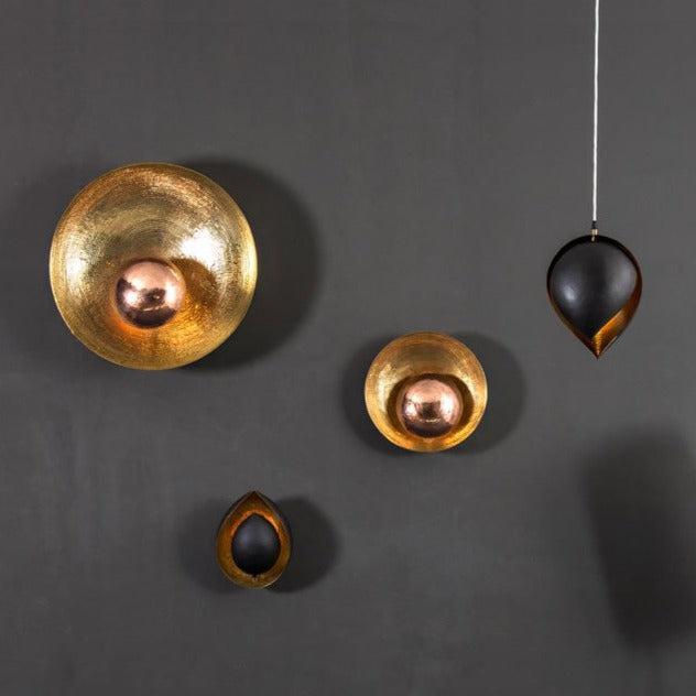 Tava lamp wall wall decor lighting wall lamps handcrafted handbeaten brass copper iron thathera craft, hanging lamp, ancient vintage handcrafted lamp