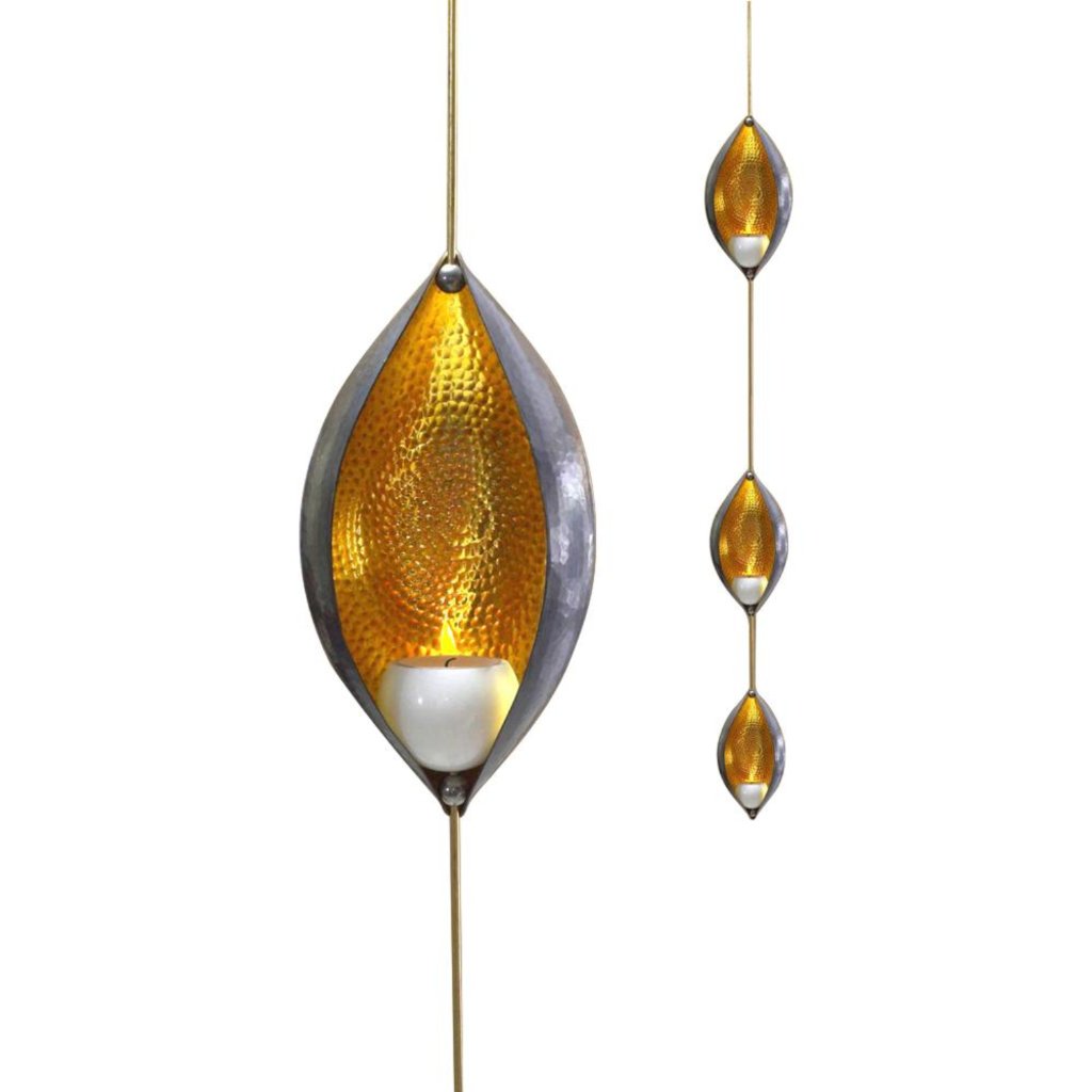 Trinetra 10 in Set of 3 Home Objects , Lighting & Fragrances, candle setup lighting and home decor, handmade, vintage ancient candle stand and home decoation