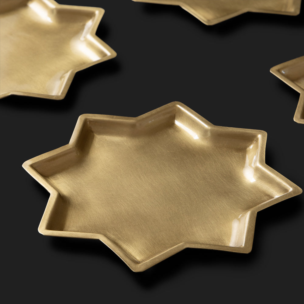 8-Point Star Plate Sona Set of 4