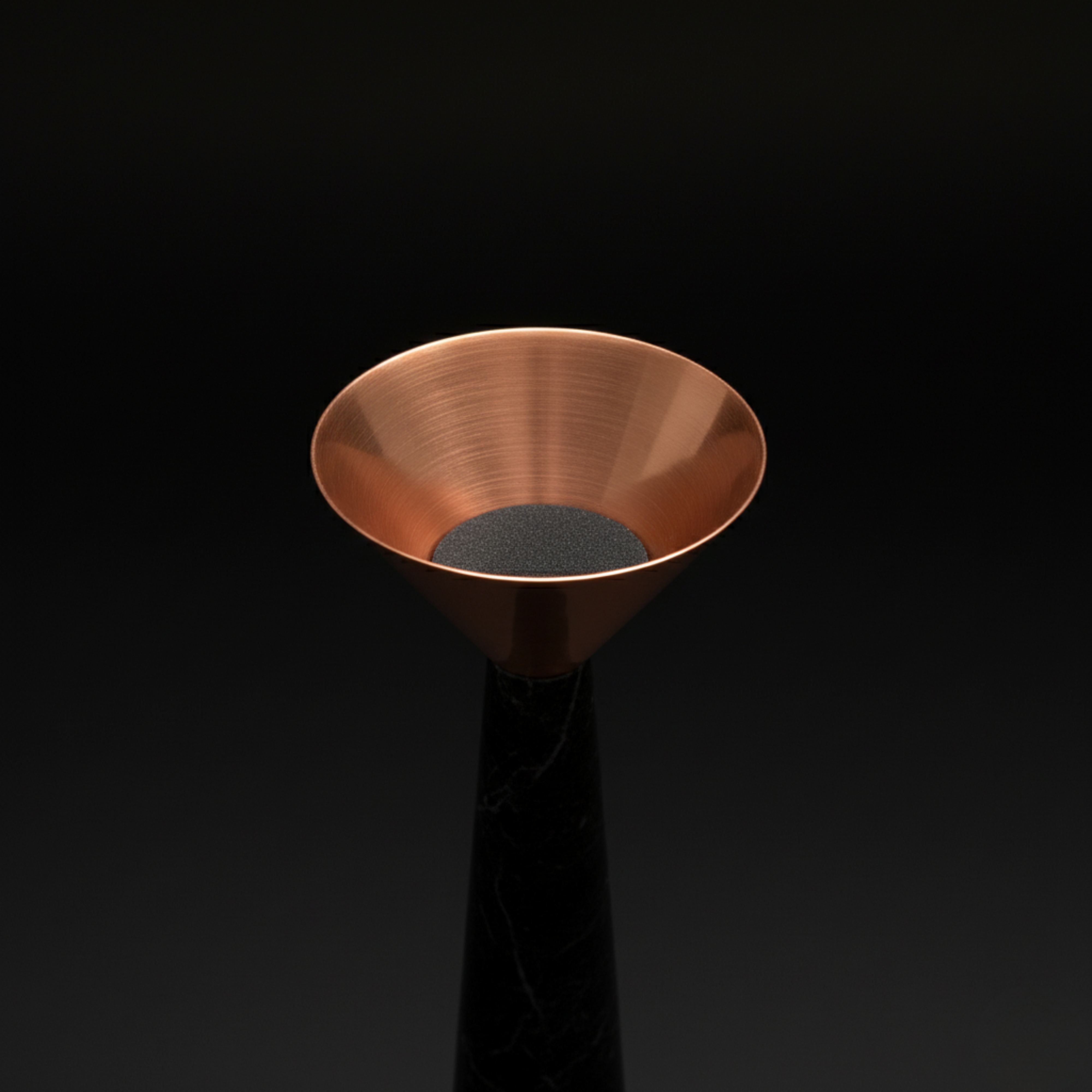 Cu Stone Candlestand Black
