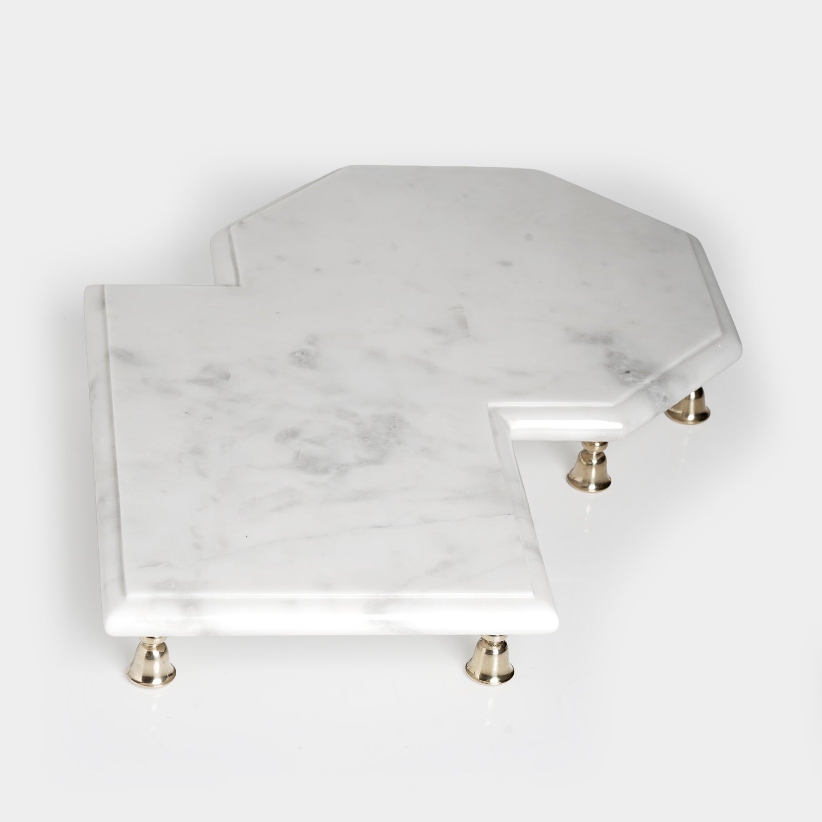 Ahilya Ghat Pedestal Platter Octa  Accessory Serving & Dining Marble Craft