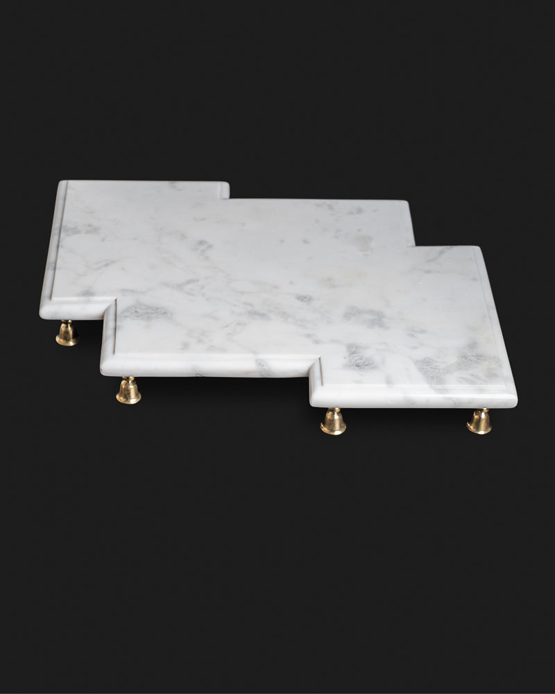 Ahilya Ghat Pedestal Platter Zigzag