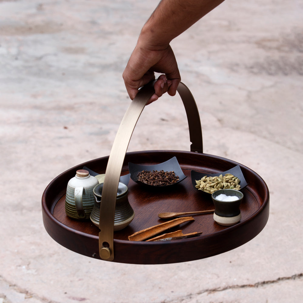Brass Band Round Tray