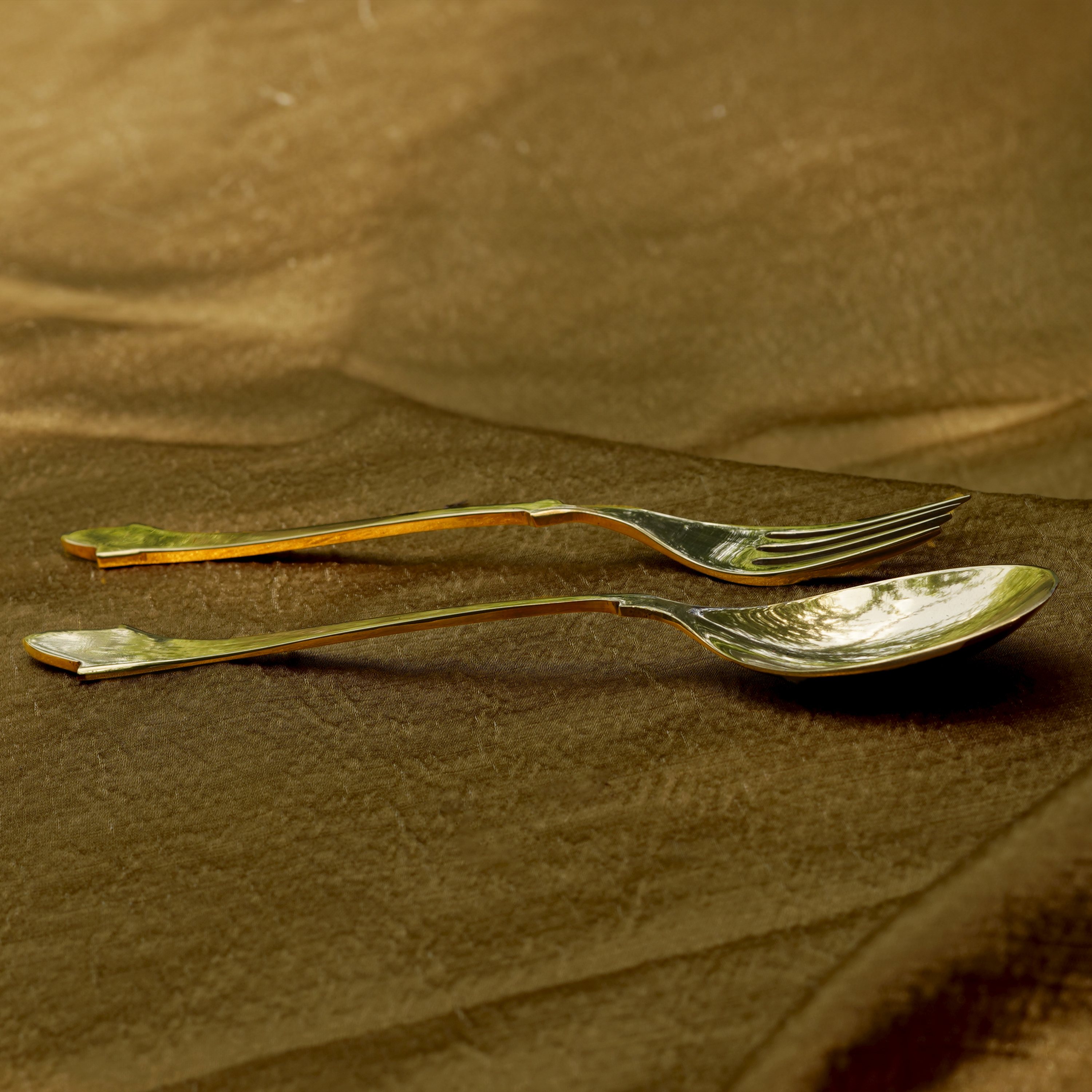 Crescent Spoon and Fork set