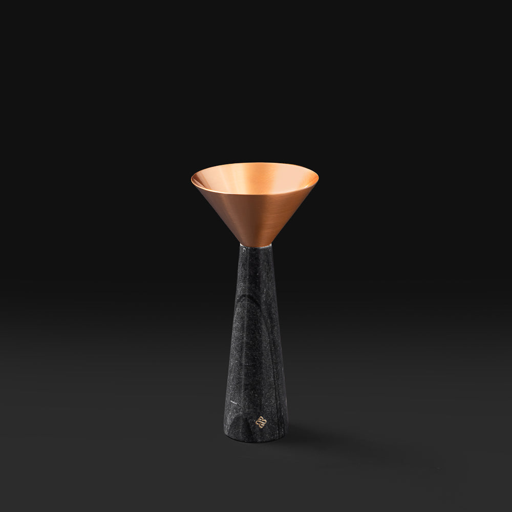 Cu Stone Candlestand Black