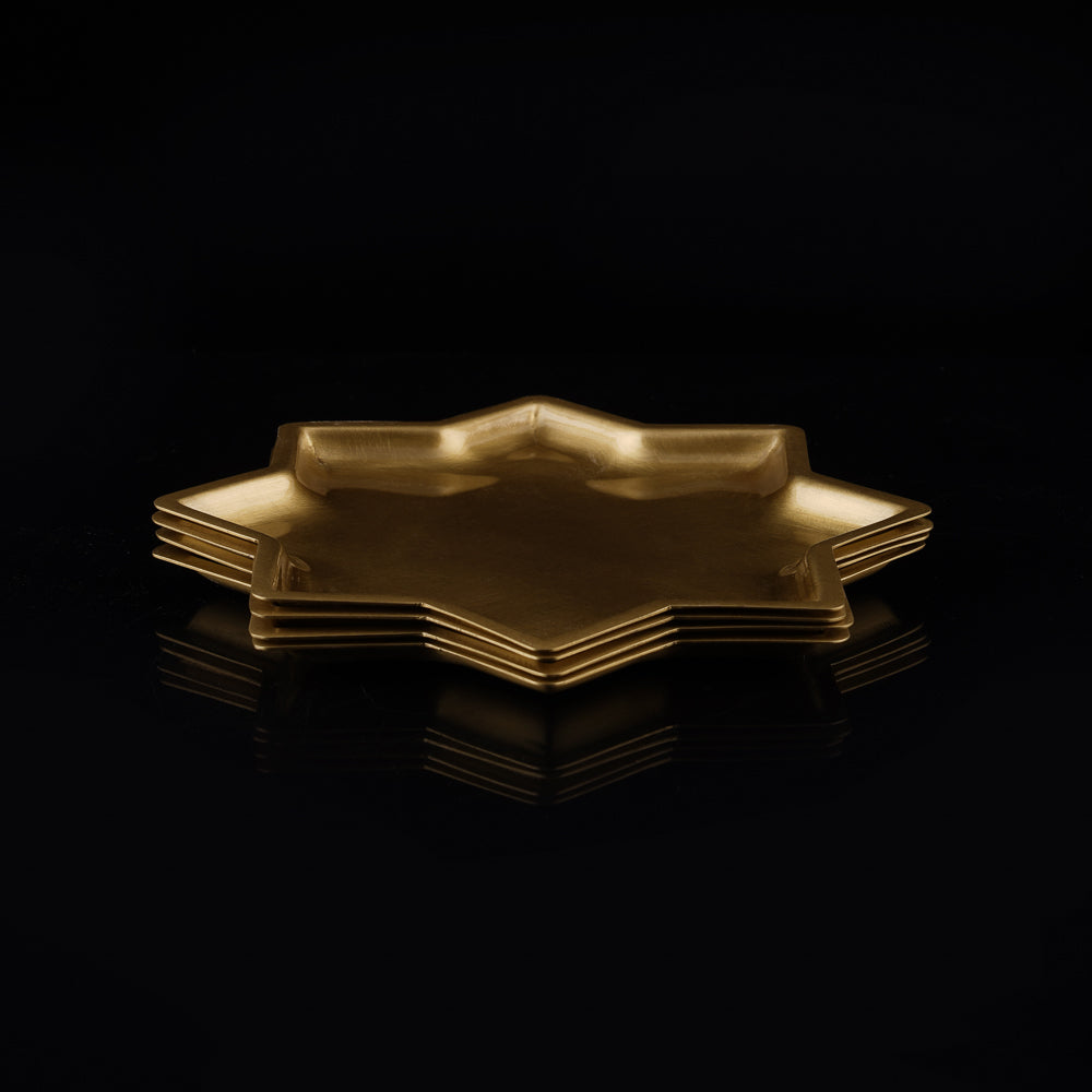 8-Point Star Plate Sona Set of 4