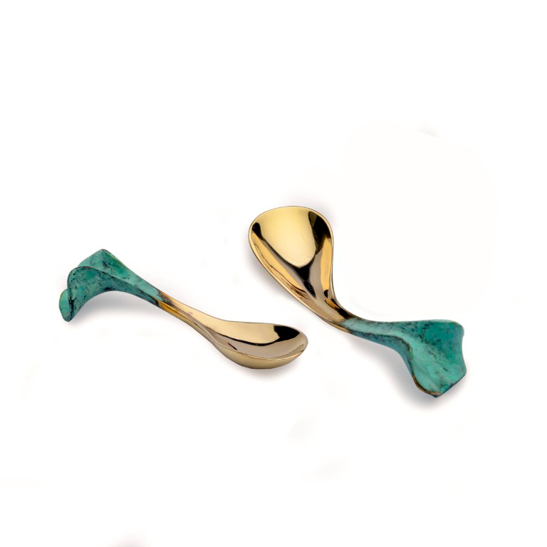 Ginko Brass Spoon Set of 2