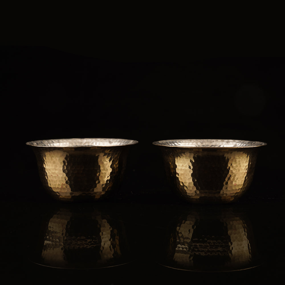 Hookka Katori Gold Kalai Set of 2