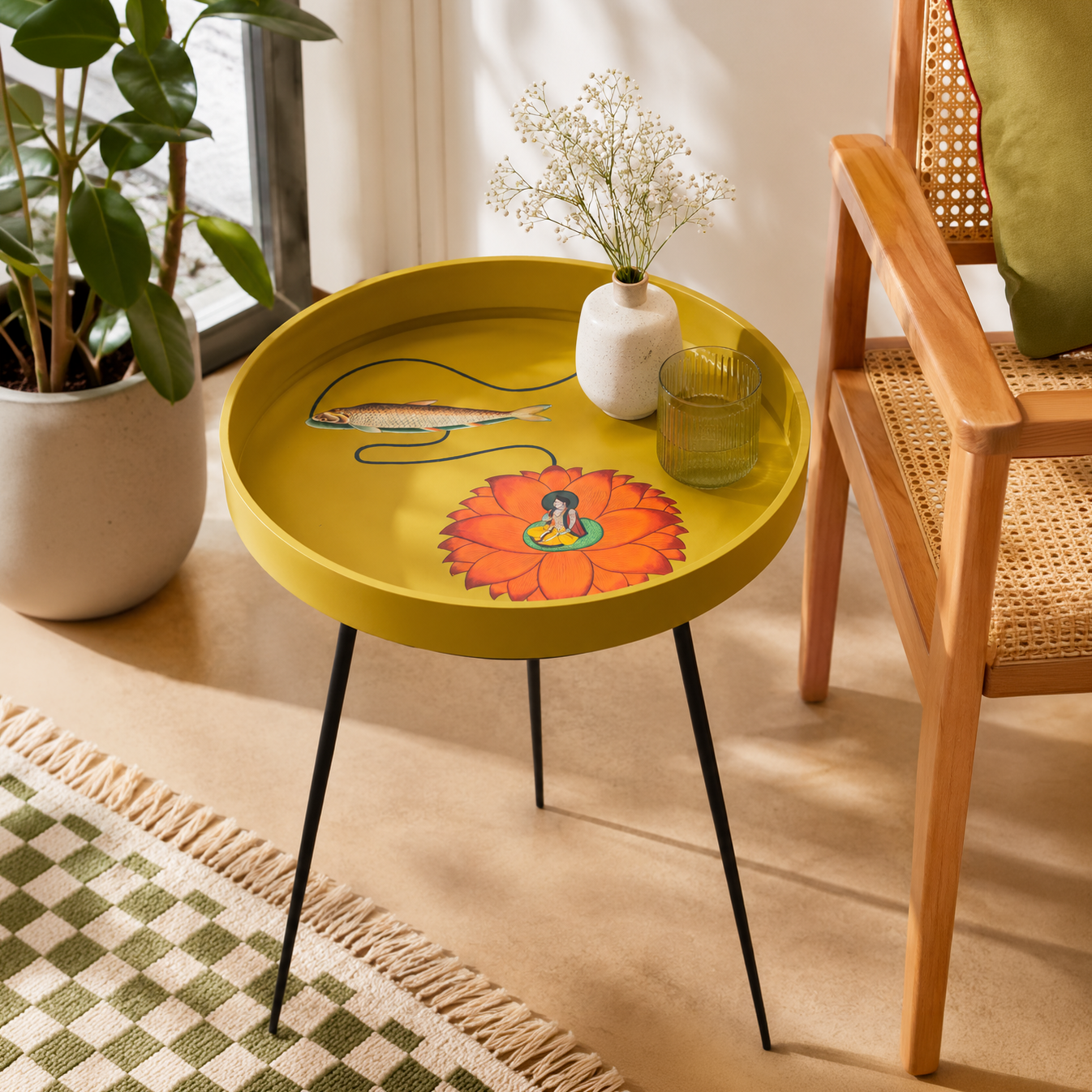 Kalam Table The Fish, the Scholar and The Lotus