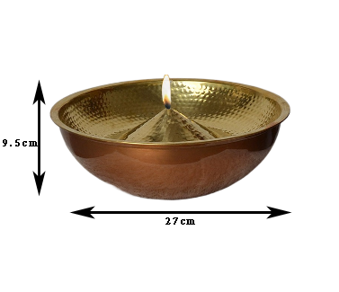 Lift Top Lau Diya Br Oil Lamp Copper Brass Fiberglass wick Handbeaten Ditachable Top Decor Lighting Fragrance Table top