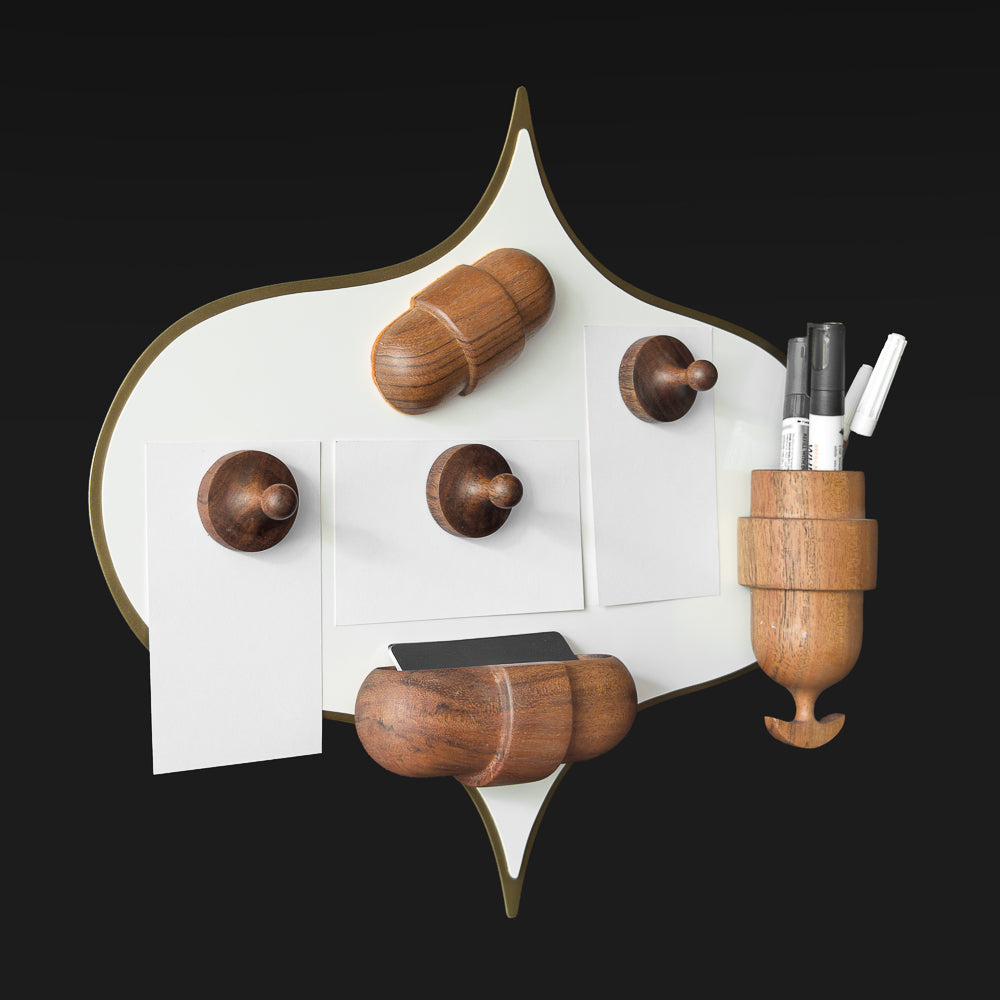 Ogee Magnetic Wall Art Organiser White