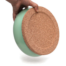 Stack Bowl 8" Low with Lid- Teal ,Microwave and Dishwasher Safe. Hand wash with mild detergents.