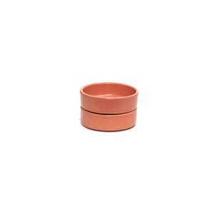 Stack Bowl Medium- Coral set of 2,Microwave and Dishwasher Safe. Hand wash with mild detergents.