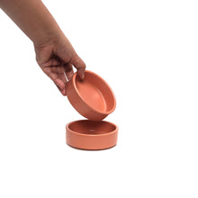 Stack Bowl Medium- Coral set of 2,Microwave and Dishwasher Safe. Hand wash with mild detergents.