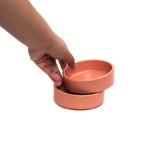 Stack Bowl Medium- Coral set of 2,Microwave and Dishwasher Safe. Hand wash with mild detergents.