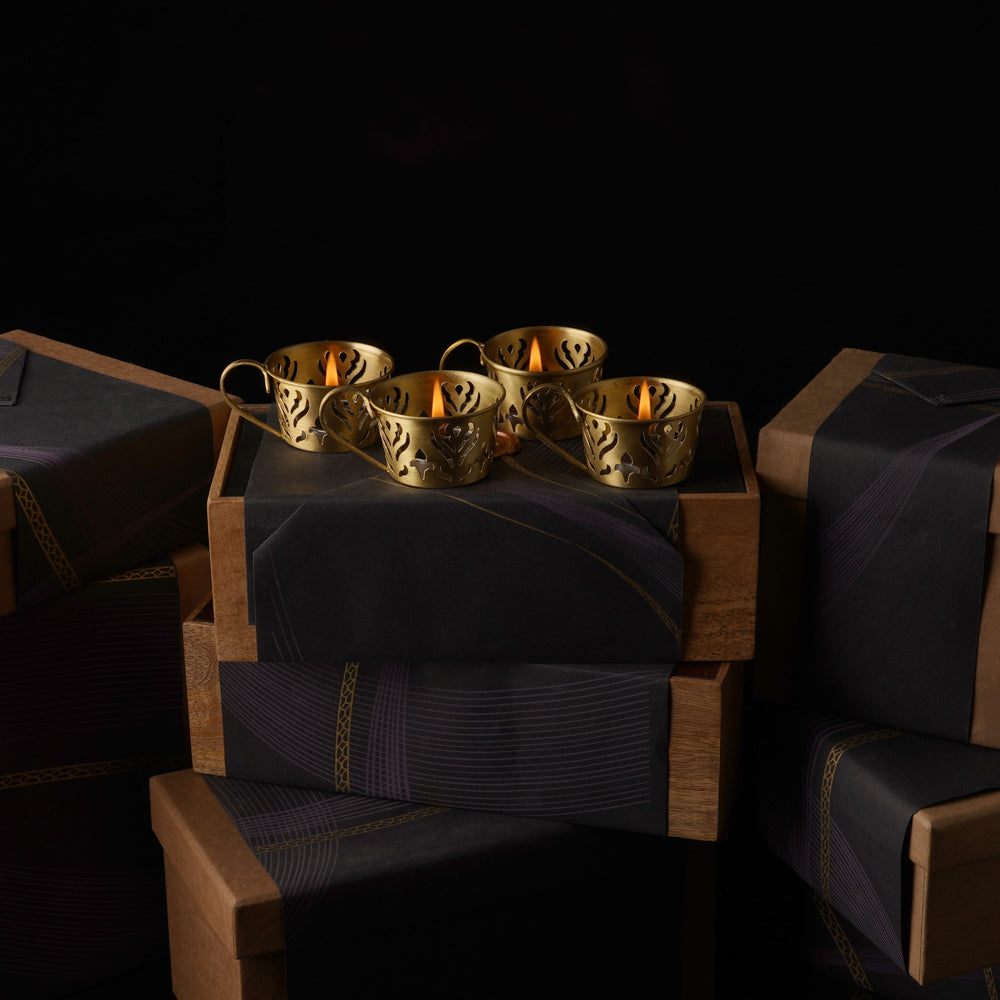 Victoria Tea Light Holder Set of 4 Home Objects Lighting & Fragrances