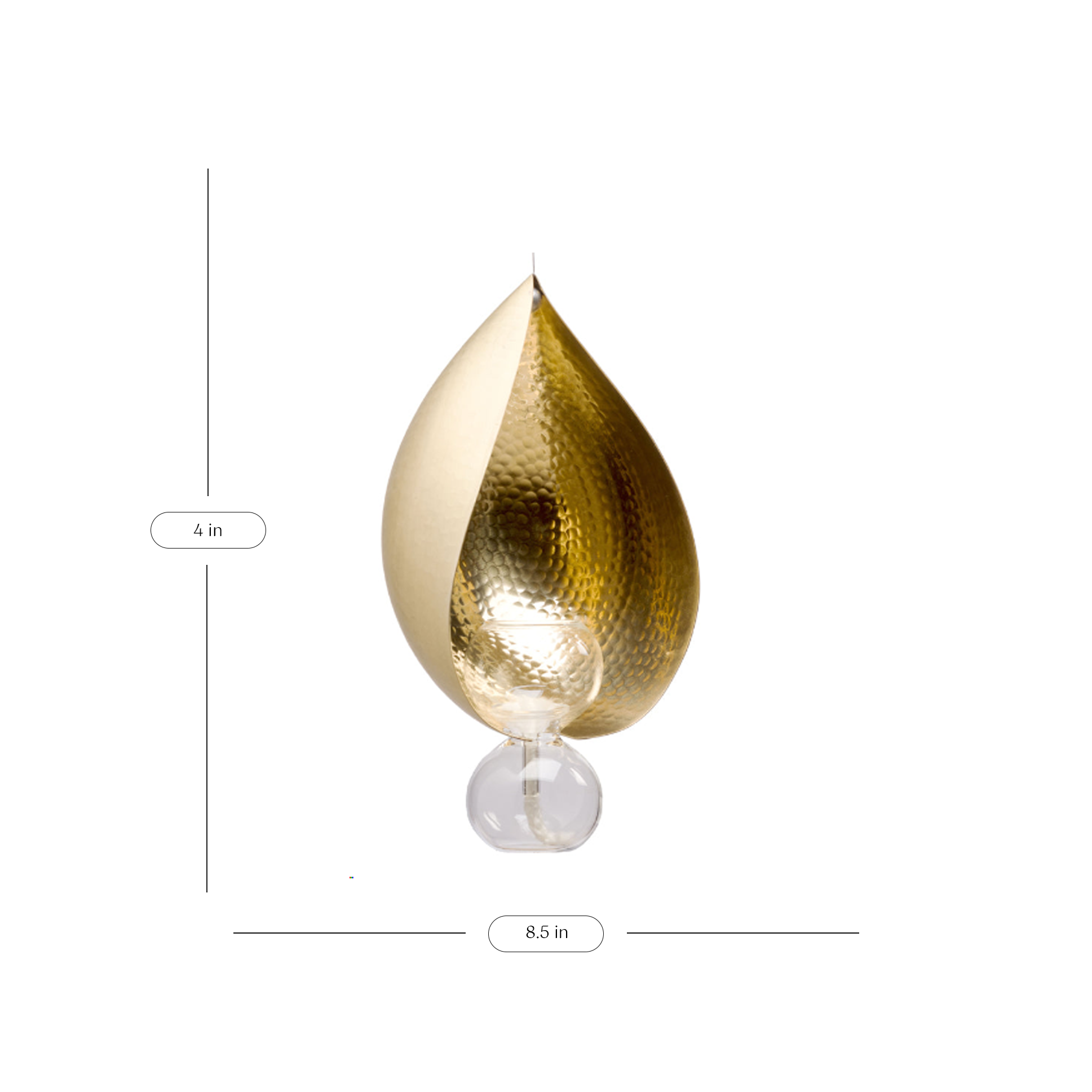 Oas Boond Glass Oil Lamp