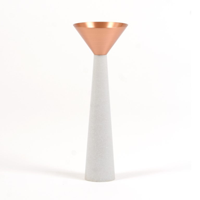 Cu Stone Candle stand Marble Copper Lighting Outdoor Display, handmade, ancient,