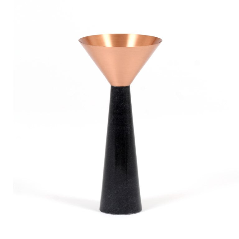 Cu Stone Candlestand Black