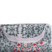 Naksha Teal Red Hand Block Printed Kaftan