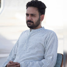 Malkha Handspun Cotton Unisex Shirt Salt Stripes