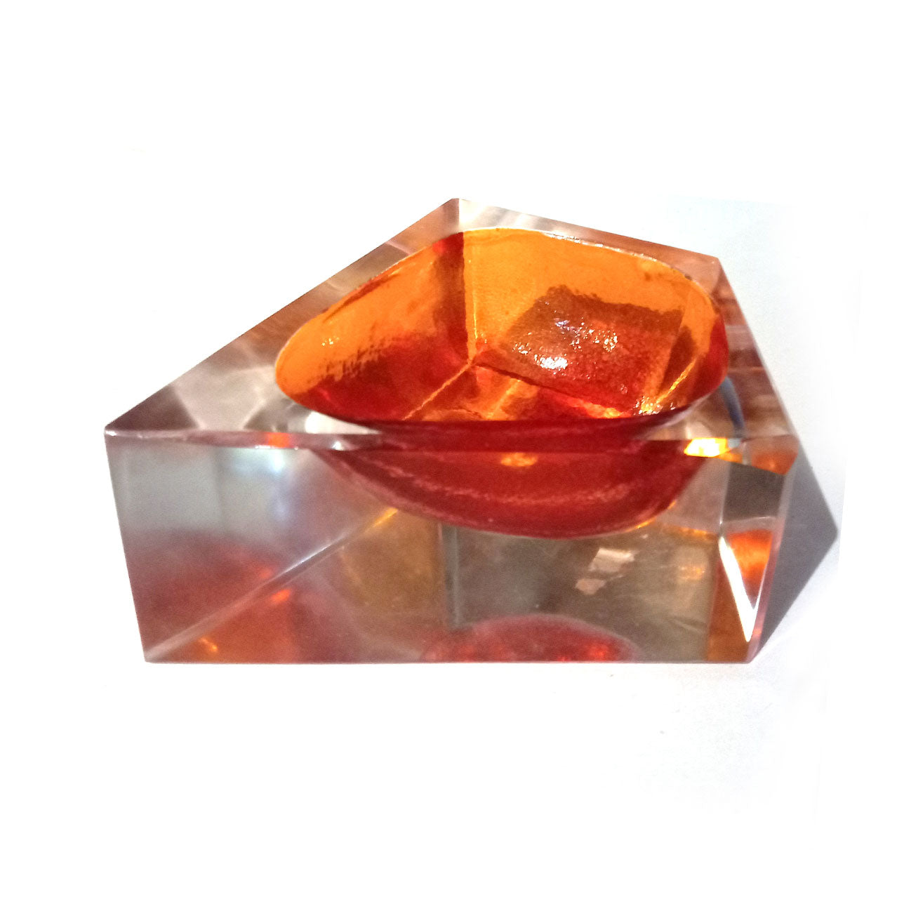 Chakmak Glass Blob Orange , Home Objects , Table top , Glass Casting, container, table top, handmade